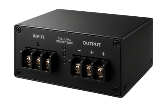 Heavy-duty power supply for large LED strip setups, with overload protection and
