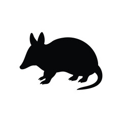 Armadillo silhouette illustration for banners and advertisements