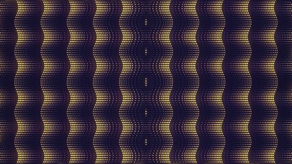 A luxurious 4K background with vertical waves of shimmering gold dots. Seamless cycle in an elegant, techno style. Ideal for awards, galas, and premium presentations. 3d rendering - Powered by Adobe