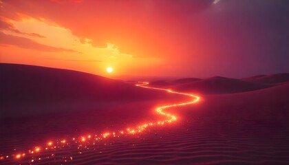 Desert Oasis of Data - Innovation & Hope Concept