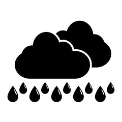 Cloud and rain weather flat icon logo illustration vector isoalated, suitable for web design , logo , app and more