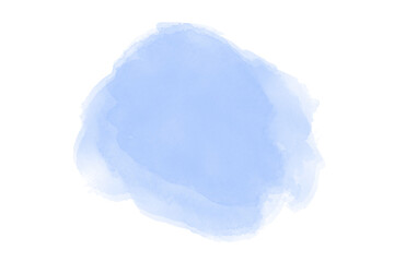 Soft blue watercolor brush element