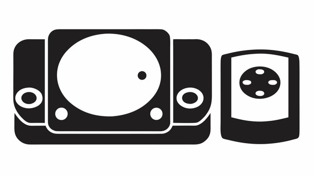 Vintage gaming system vector icon, appealing minimalist design for retro tech enthusiasts and nostalgic design projects, scalable graphic from original eps