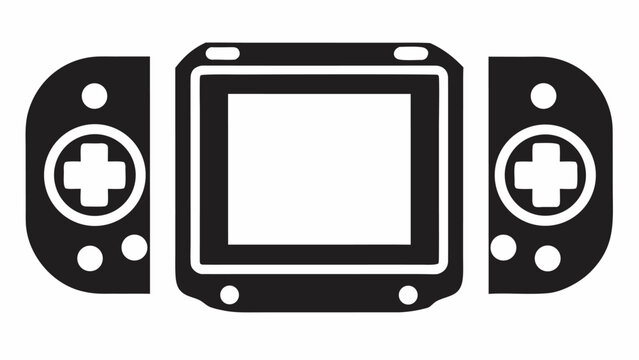 Sleek handheld gaming console icon, perfect for app design, tech blogs, or game development projects, invoking modern gaming and entertainment experiences