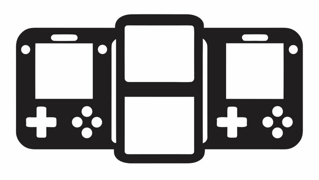 Nostalgic gaming with vintage handheld consoles linked together for retro fun, perfect for tech blogs and gaming history content, now in PNG format
