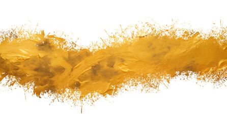 Gold Foil Acrylic Brush Stroke element