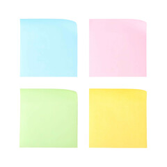 Four colored squares with rounded corners on black