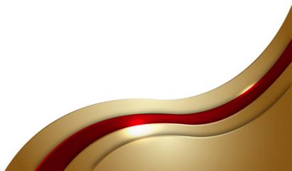 Elegant Gold and Red Abstract Wave Background