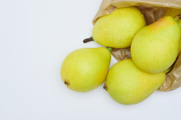 pears on a white background 