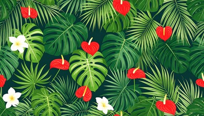 Tropical leaf pattern background