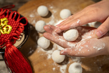 Traditional Handmade Tangyuan Sweet Glutinous Rice Balls
