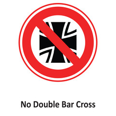 No Double Bar Cross Vector icon which can easily modify or edit