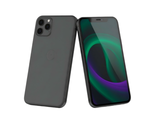 Two smartphones, one showing display with vibrant colors and the other showcasing the back