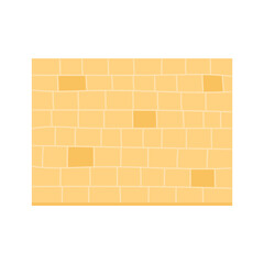 Simple isolated depiction of the Western Wall in Israel for cultural and educational use vector illustration