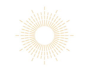 Beige sunburst or sun ray with dashed line pattern
