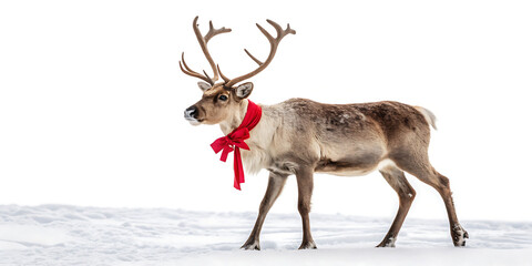 Portrait of Rudolph the Reindeer Wearing Sunglasses – Merry Christmas Banner
