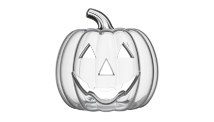 transparent Halloween pumpkin isolated