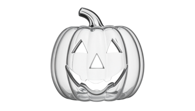 transparent Halloween pumpkin isolated