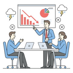 Business Failure Vector Illustration