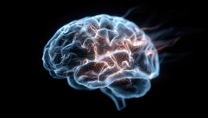 Human Brain Anatomy Illustration.