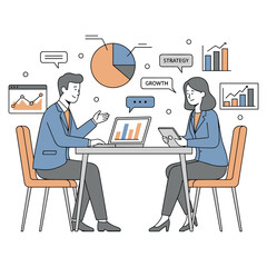 Business Discussion Vector Illustration