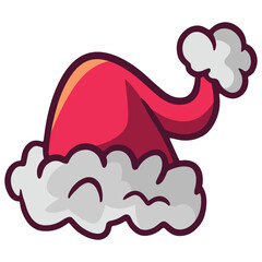 Santa Hat Vector Icon Stock Illustration