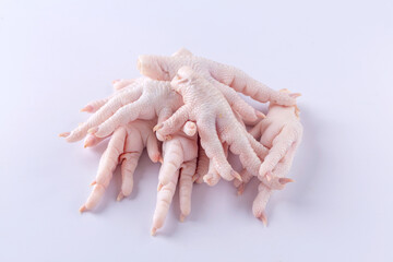 Fresh Raw Chicken Cuts On Clean Background