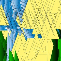 Abstract Geometric Composition: A visually captivating display of intersecting lines and shapes, evoking a sense of modern artistry and dynamic movement.