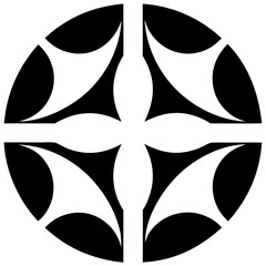 A high-tech abstract logo built from geometric circuit structures