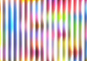 Abstract, seamless rainbow pattern with bright, colorful diagonal stripes and an artistic spectrum light texture illustration for a vibrant vector wallpaper design backdrop