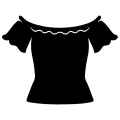 Black cotton t-shirt vector illustration for clothing design and fashion template