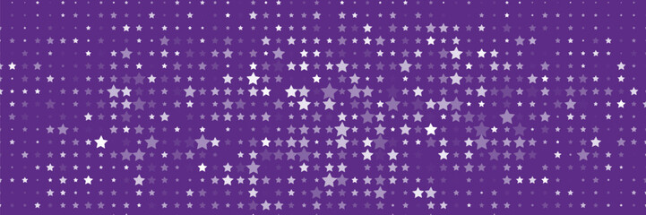 White Stars Pattern Purple Background Vector Illustration