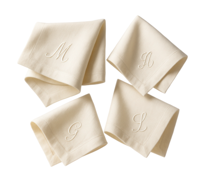 Personalized cotton napkins for unique dining experiences at home.