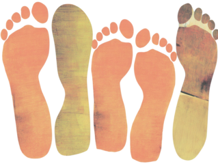 .Footprints in dusty floor silence, nostalgic cinematic still life