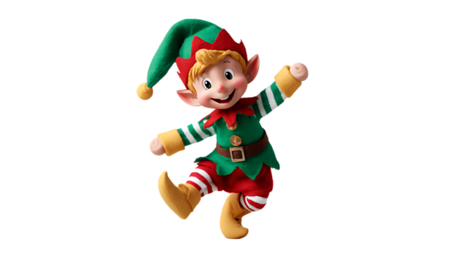 christmas elf isolated on white background - Powered by Adobe