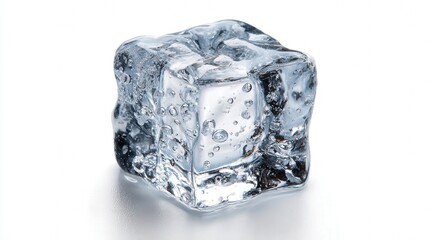 Obraz premium Ice cube isolated on white background