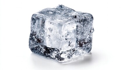 Obraz premium Ice cube isolated on white background