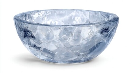 Ice lantern bowl isolated on white background