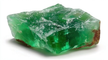 Fototapeta premium Jade chip isolated on white background