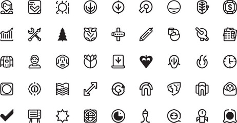 Hand-drawn alphabet set vector illustration for web design elements, business icons, and music symbols