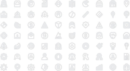 Vector alphabet and number seamless patterns for web and mobile icon collection design