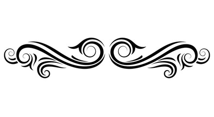 Intricate Black Filigree Swirls for Design