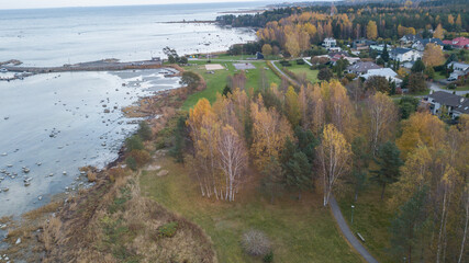 aero view to coastline