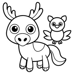 Cute Hand-Drawn Animal Doodle Set , Cartoon Vector Illustration for Kids, Nursery, and Education Design,Animal vector,Animal  design,Animal  template,Animal post,animal