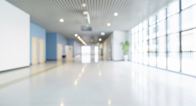 blur image background of corridor in hospital or clinic image