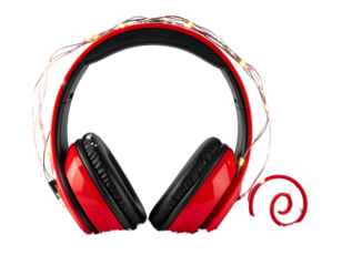 Christmas Audio Gear Duo Mockup — isolated on transparent background