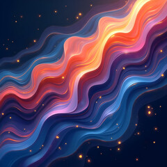Fototapeta premium The Art of Design and Illustration: Bringing Color and Waves to Life