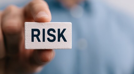 Implementing risk management strategies businessman demonstrates virtual standards in a corporate environment