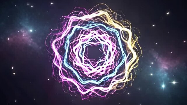 Mesmerizing Cosmic Particle Bloom in Deep Space Nebula