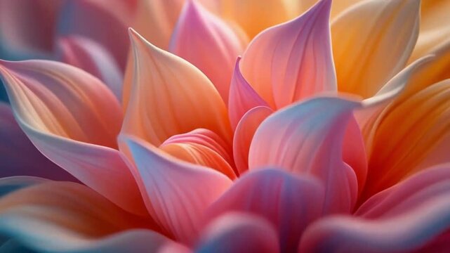 Colorful liquid flower bloom, soft gradient fluid animation, artistic abstract motion, elegant seamless 4K loop background